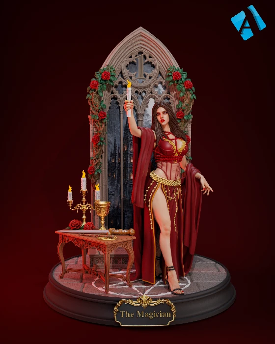 Full view of The Magician 120mm printable collectible