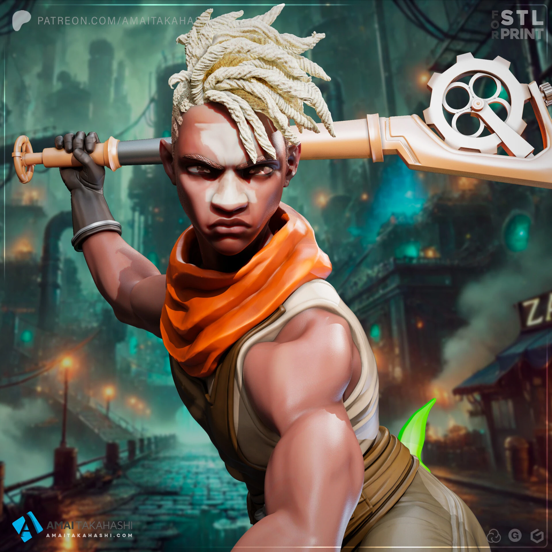Ekko Arcane 3D sculpture by Amai Takahashi